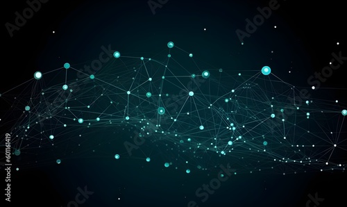 Technology abstract lines and dots connection background Business Tech Connection digital data and big data concept Digital data visualization Vector illustration IT
