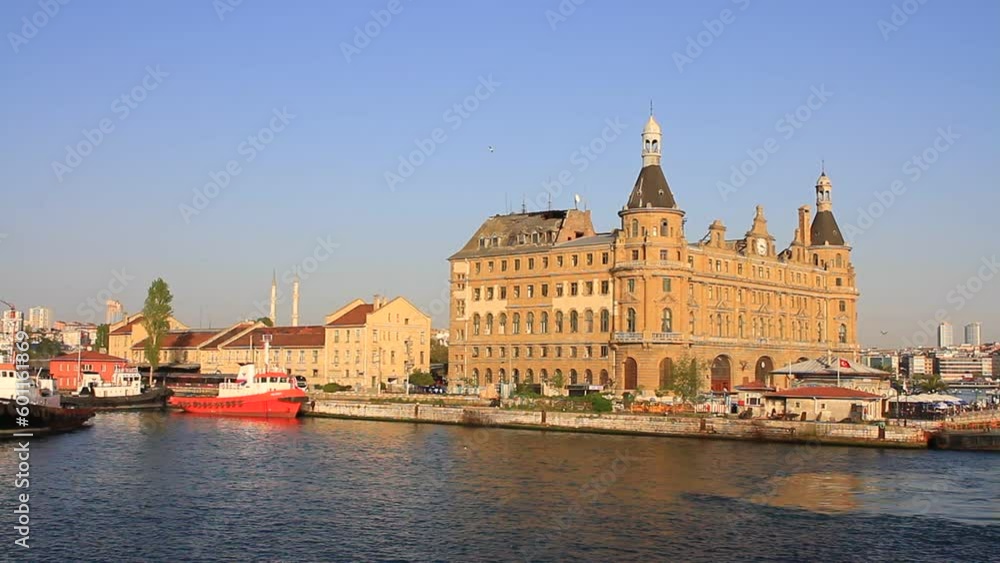 Haydarpasa train station, the former main station, classic starting point of many Turkish films. Station closed to allow for the construction of a high-speed rail line to Ankara. It still closed in 20 Haydarpasa train station, the former main station, classic starting point of many Turkish films. Station closed to allow for the construction of a high-speed rail line to Ankara. It still closed in 20
