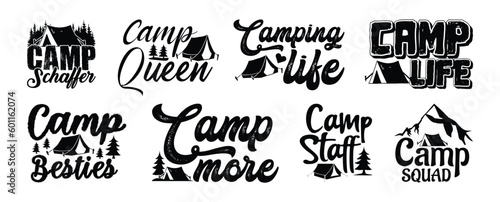 camping T shirt Design Bundle, Vector camping T shirt design, camping shirt, camping, hiking, outdoor, typography T shirt design Collection