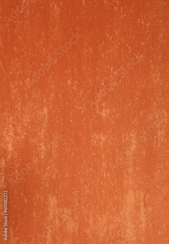 Metallic wall background, texture. Orange or red smooth but unevenly painted surface. The wall and fence sketches. Bright but dark, dingy and gloomy colors. Quick and careless paint application
