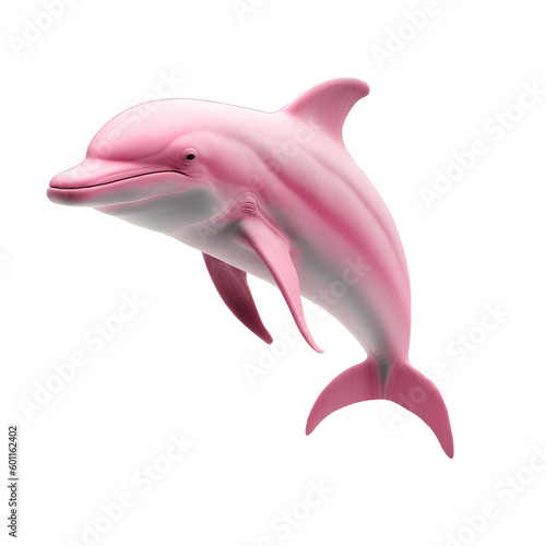 Pink dolphin on a transparant background, PNG photo