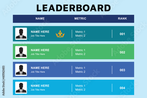 Creative leaderboard design, game leaderboard vector. abstract colorful game leaderboard