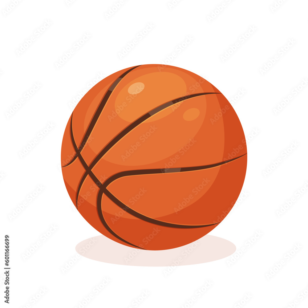 Vector basketball ball isolated on white background