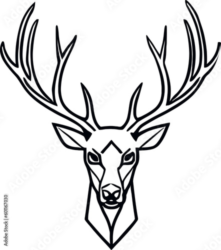 Deer logo vector illustration isolated on white background