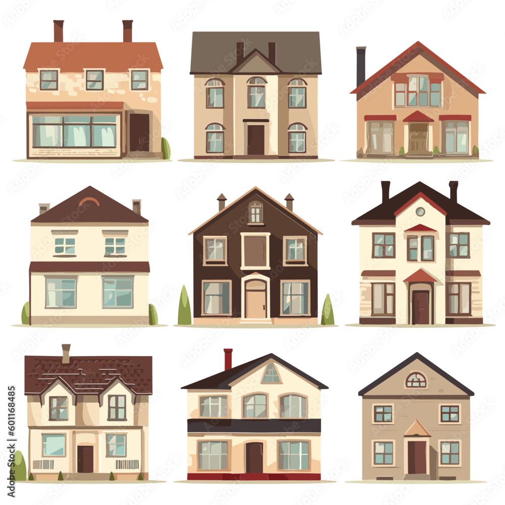 set of houses