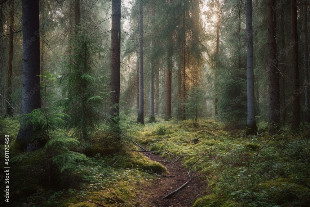 Obraz premium pine forest- Ai