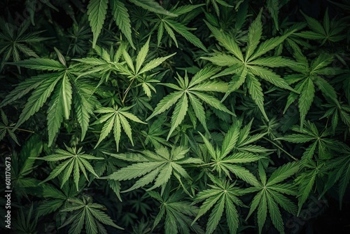 illustration  cannabis leaves  medicinal concept  ai generative