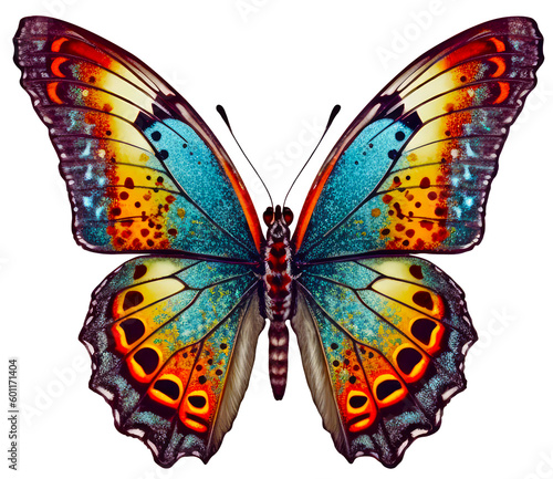 Butterfly on transparent background for decorating projects. AI generative © Dirk