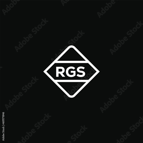 RGS letter design for logo and icon.RGS monogram logo.vector illustration with black background. photo