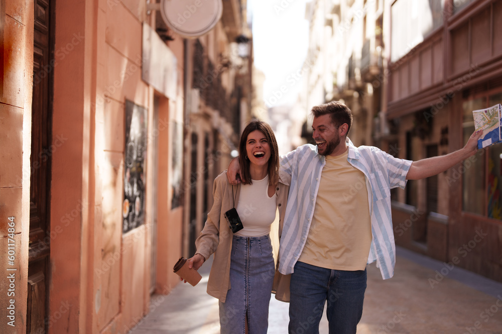 Portrait of a couple in love enjoying their vacation Portrait of a couple in love enjoying their vacation