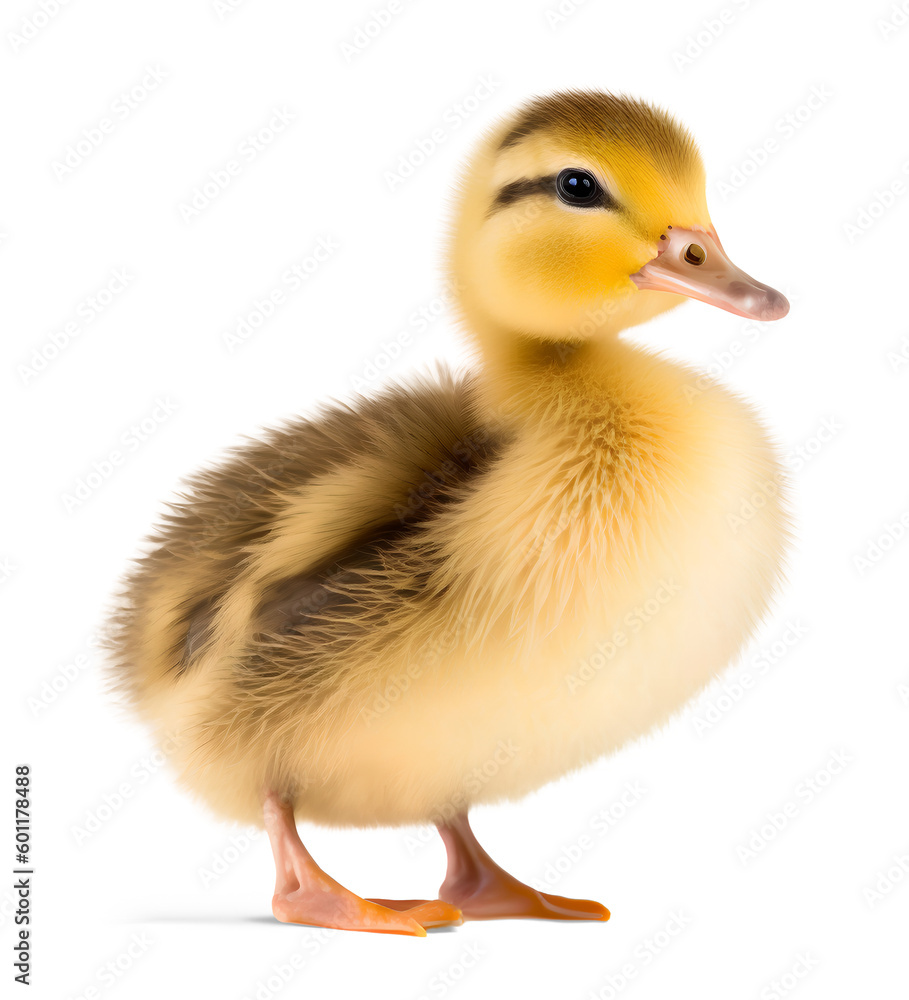 Cute duckling, isolated background. Generative Ai. Cute duckling, isolated background. Generative Ai.