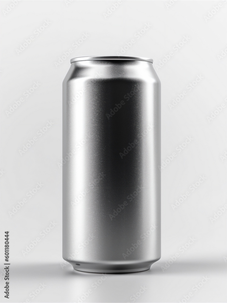 mock-up silver drinking can, gerenative AI mock-up silver drinking can, gerenative AI