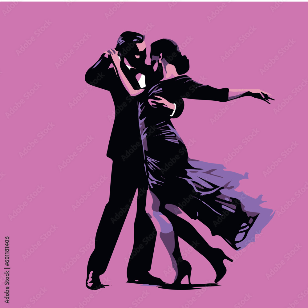 vector image couple dancing tango vector image couple dancing tango