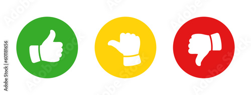 Rating thumb icon set