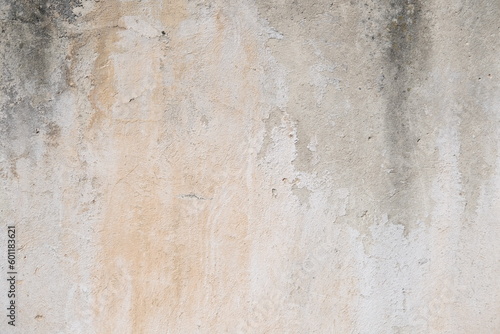 Concrete wall texture with cracks and scratches. Yellow and grey graphic materials 
