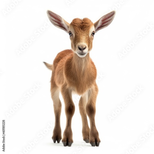 Baby Goat isolated on white (generative AI) © HandmadePictures