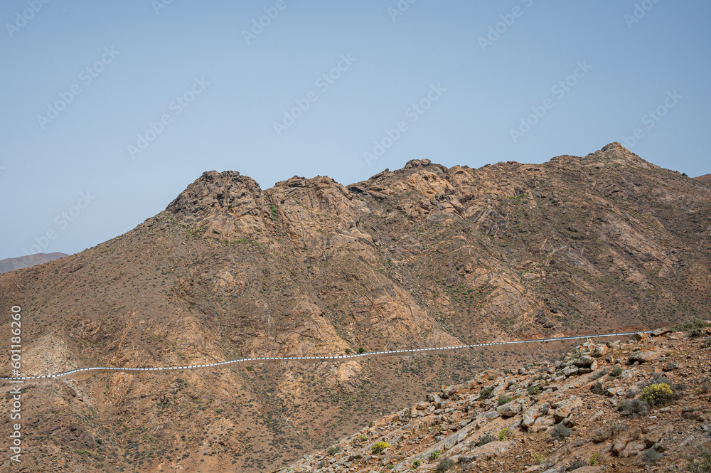 Fototapeta premium Arid landscape in the Municipal of Betancuria, Fuerteventura, Canary Islands