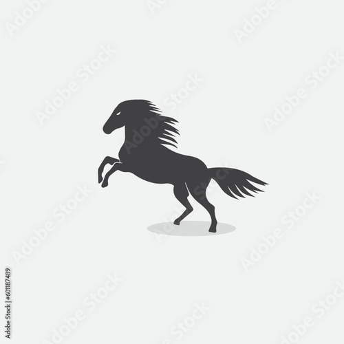 Fototapeta Naklejka Na Ścianę i Meble -  Horse standing flat vector logo design