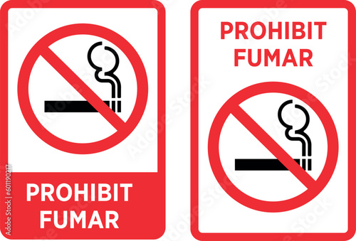 prohibido fumar en catalán - prohibit fumar photo