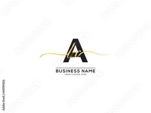 Typography Luxury ALX Logo Letter, Signature Letters Alx lax Logo Image Vector Icon