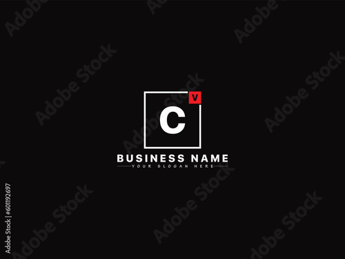 Square Shape Logo VC Letter, Initial Vc cv Logo Icon For Your Business