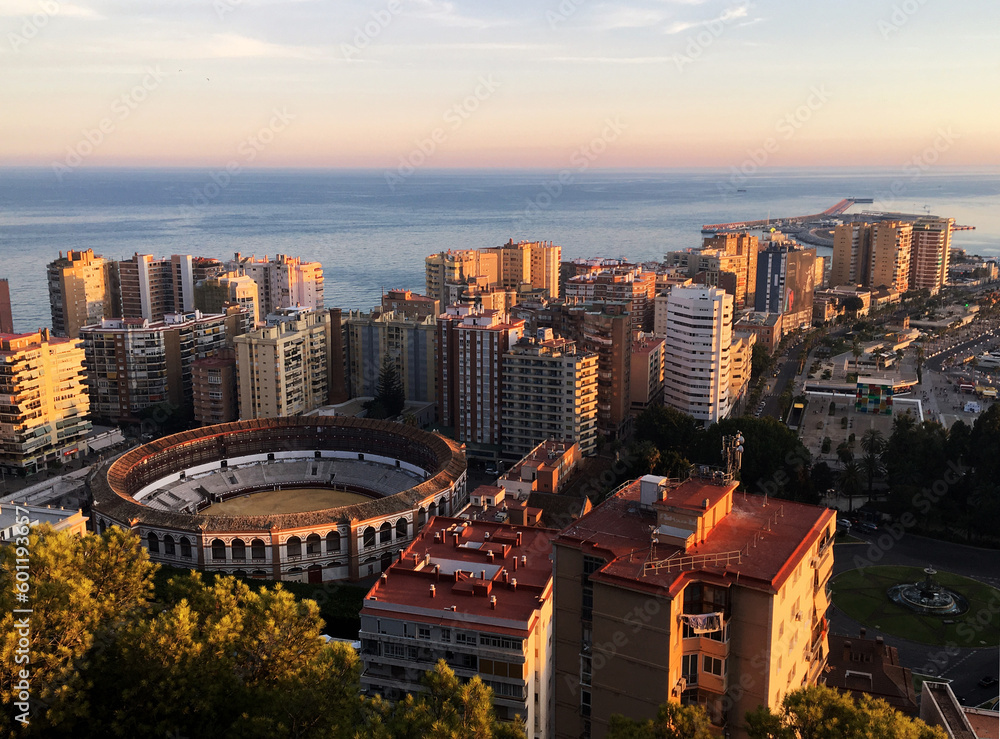 Naklejka premium Malaga - sunset view, Spain