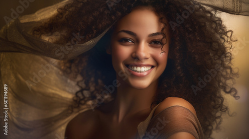 Exotic-looking beauty with ...