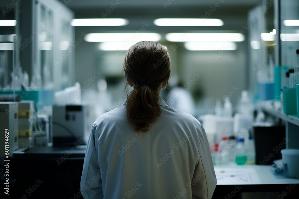 Scientist in a forensic lab making experiments. Ai generated Scientist in a forensic lab making experiments. Ai generated