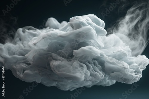 3D illustration of free-form silky clouds on a transparent PNG background. Generative AI