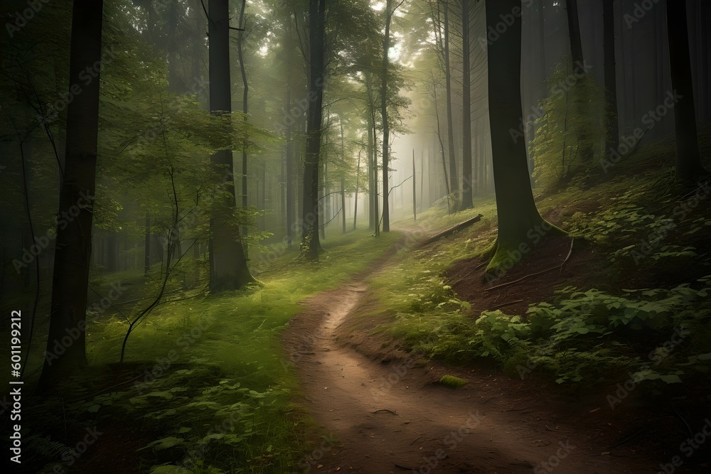 Obraz premium The Enchanted Forest, Generative AI