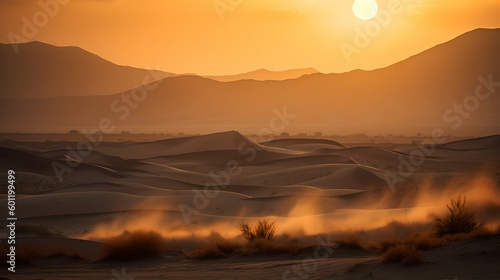 Desert Sunset  Generated by AI