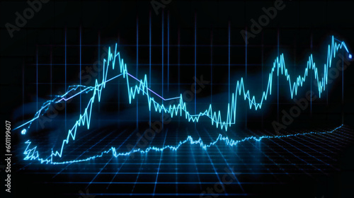 The progress graph showing the growth of money