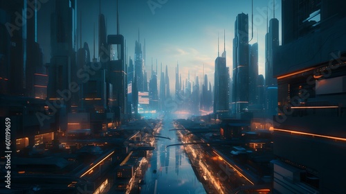 Futuristic City  Generated by AI