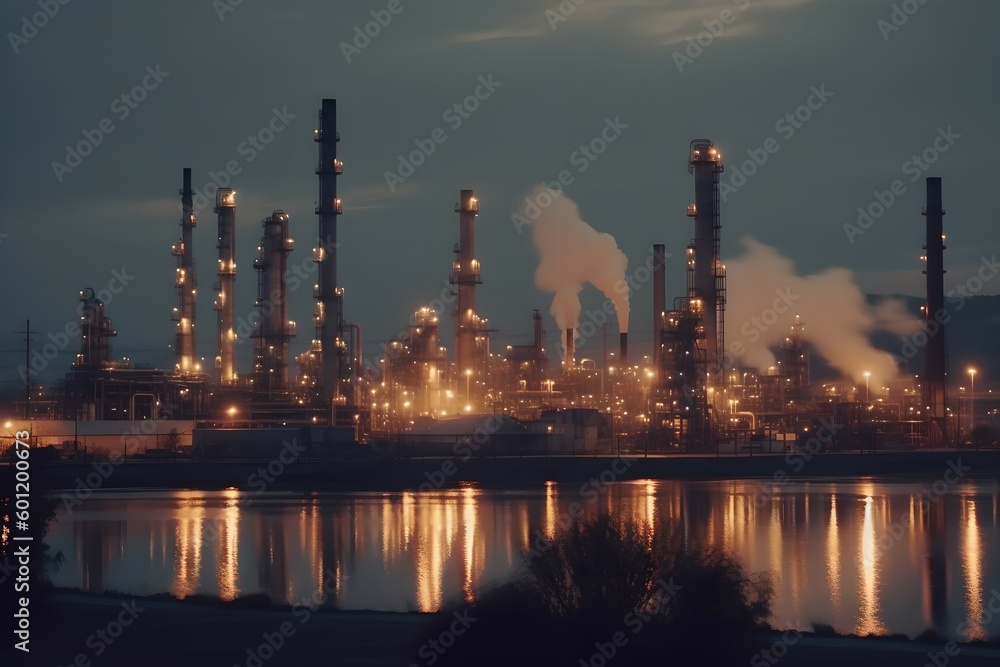 The Oil Refinery in Full View, Generative AI The Oil Refinery in Full View, Generative AI