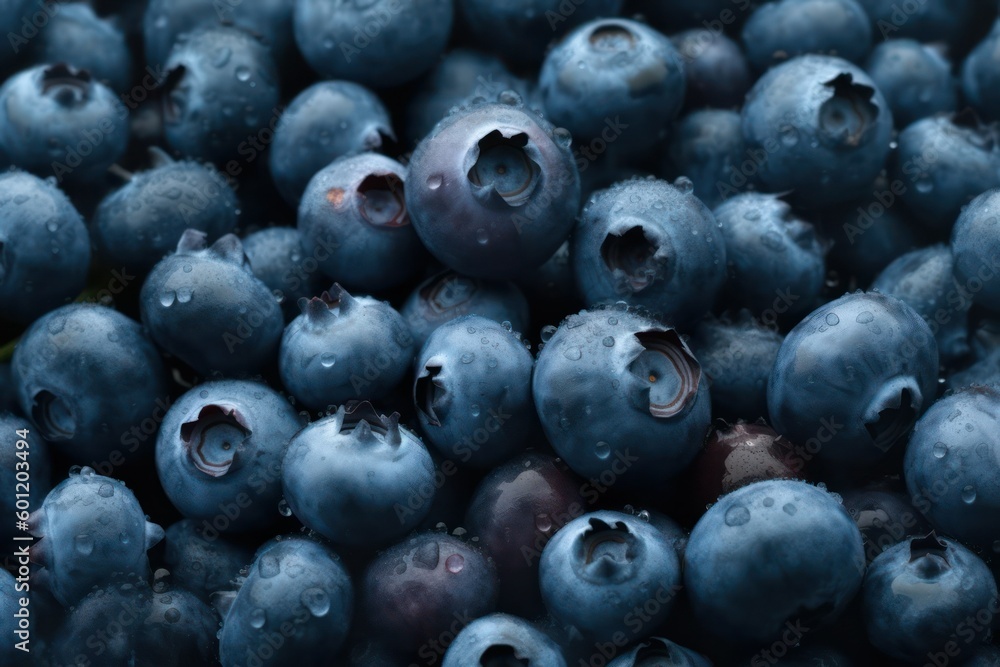 delicious fresh blueberry background.Generative AI delicious fresh blueberry background.Generative AI