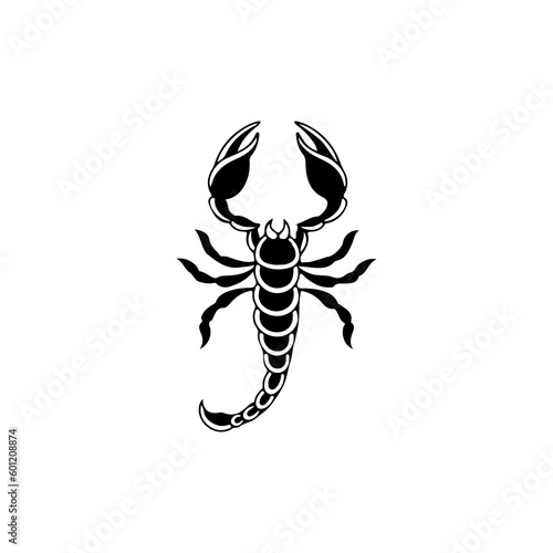 black scorpion vector illustration concept