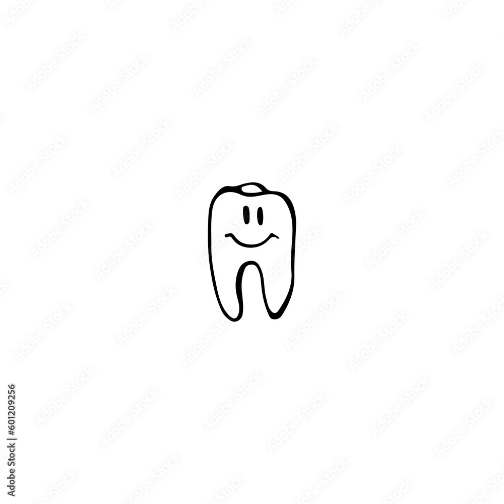 cute teeth doodle vector illustration cute teeth doodle vector illustration