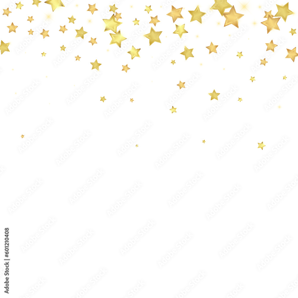 Magic stars vector overlay.  Gold stars scattered