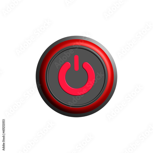 power button web icon on white background.