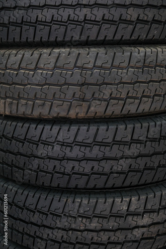 Clean dark black tire texture background. Use for web, landing page background, flyer, brochure, print. © AliRza
