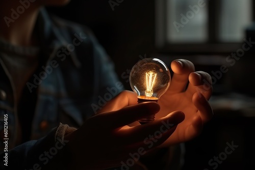 hand holding a lighted ligh...