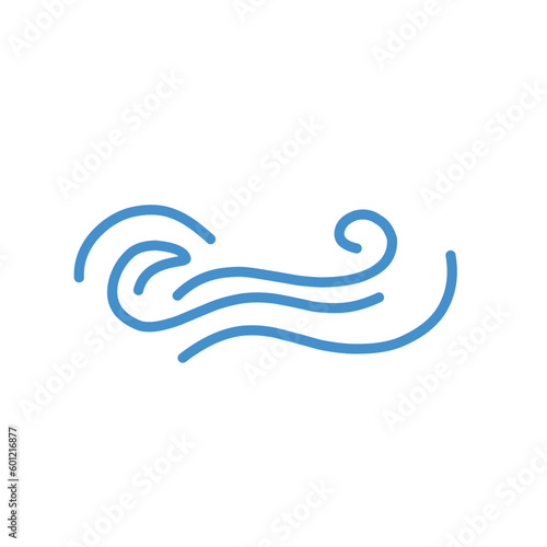 Hand drawn doodle waves vector illustration