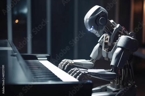 Robot Playing piano, Technology, Generative AI