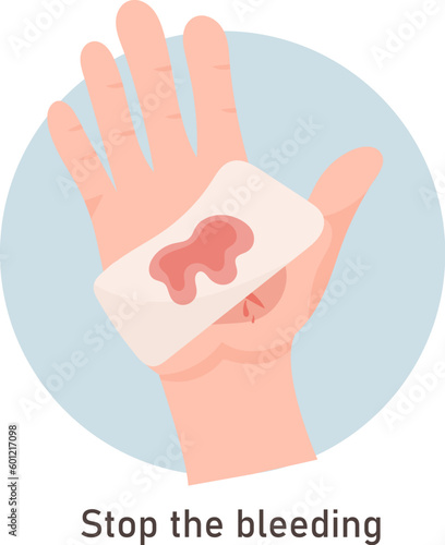 Wounds First Aid With Bandage