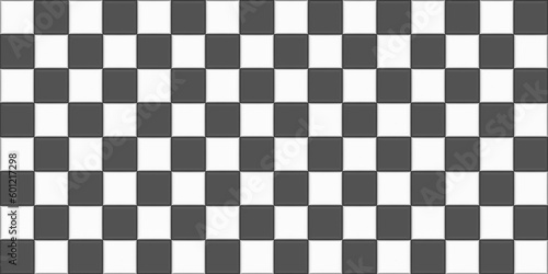 3D Seamless Black and White Chess Tile Background