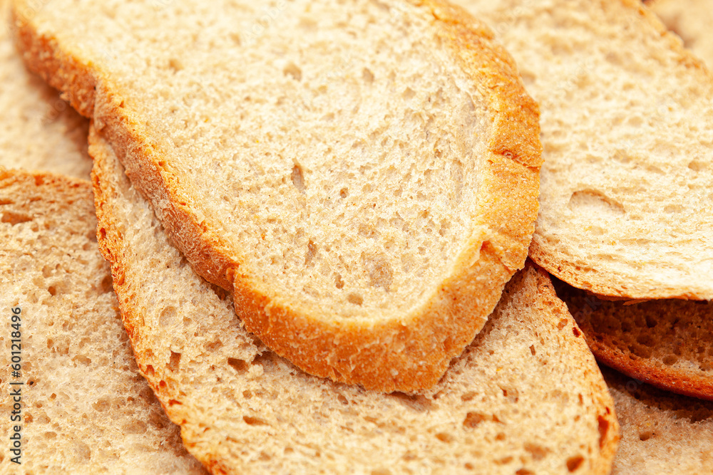 Bread background . Sliced bread for dinner