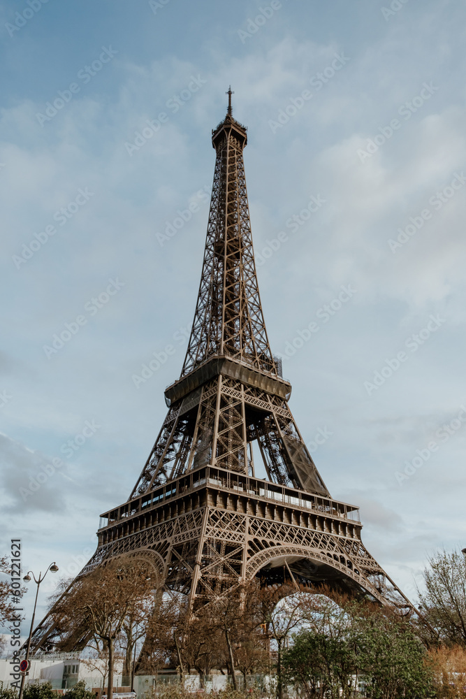 View on the Paris Eiffel tower - best destination in France.