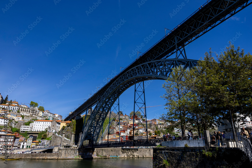 Dom Luis I bridge in Porto, Portugal.