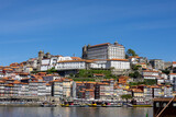 View of Porto old town cityscape from Douro river. Porto, Portugal