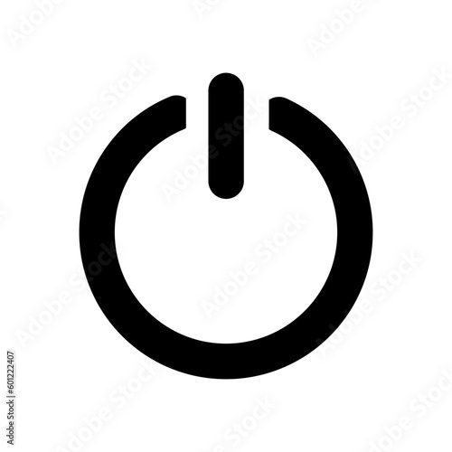 Vector shutdown icon design, power on or off button icon.